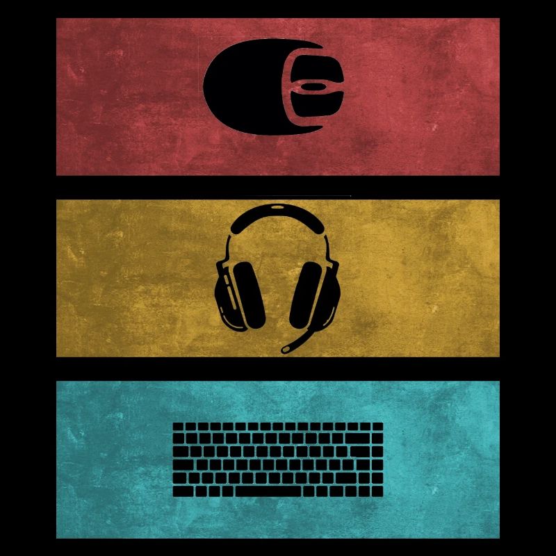 Basic Gamer Setup Programer Headset Mouse Keyboard