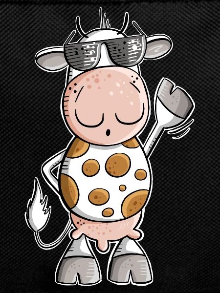 Cool cow with sunglasses