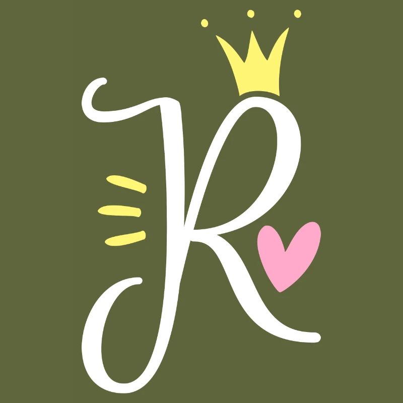 Buchstabe R Anfangsbuchstabe Krone