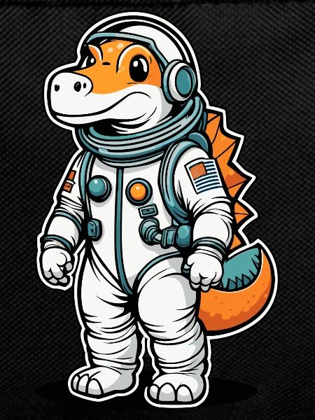 Dinosaur Astronaut Illustration