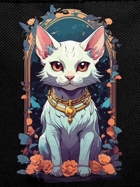 Cute Goth Cat Aesthetic Design