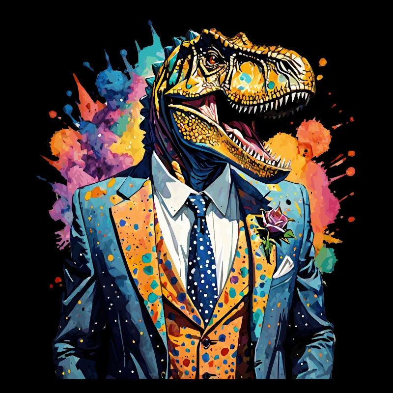Dinosaur in a suit