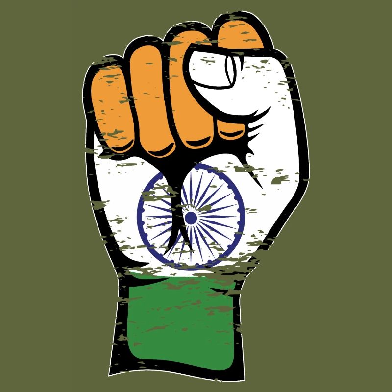 Poing de drapeau de l’Inde utilisé