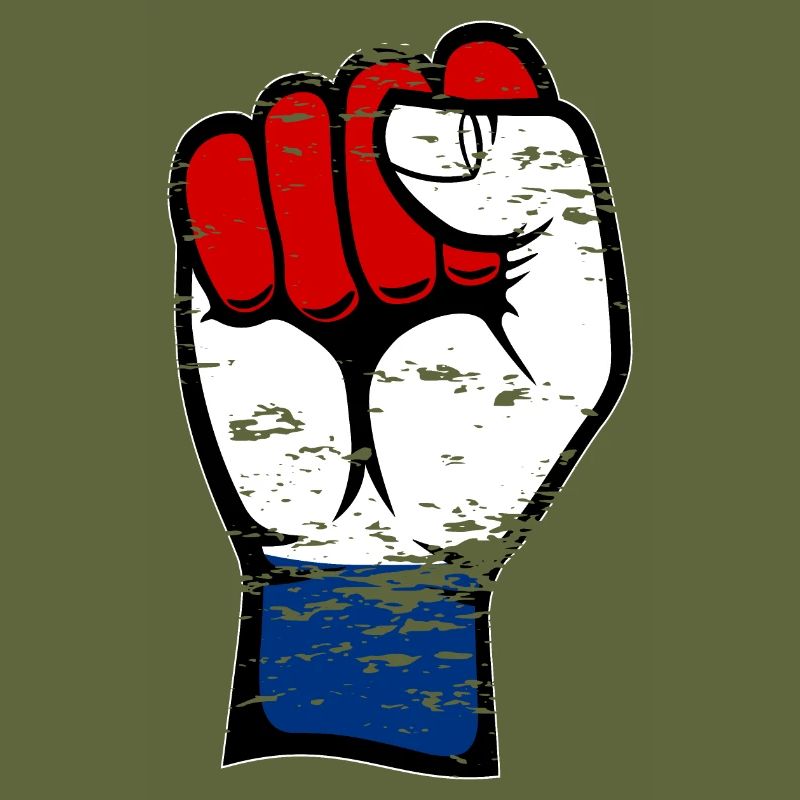 Poing du drapeau de la Hollande utilisé