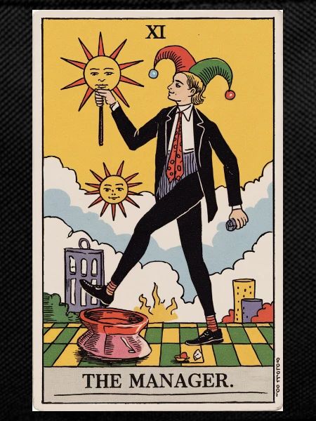 The Manager Funny Tarot Card Design