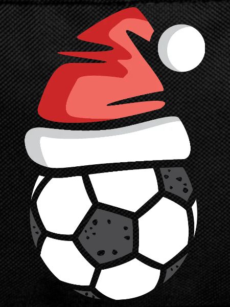 Christmas football with Santa hat