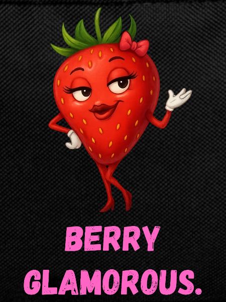 Berry Glamorous Strawberry Lady Caricature