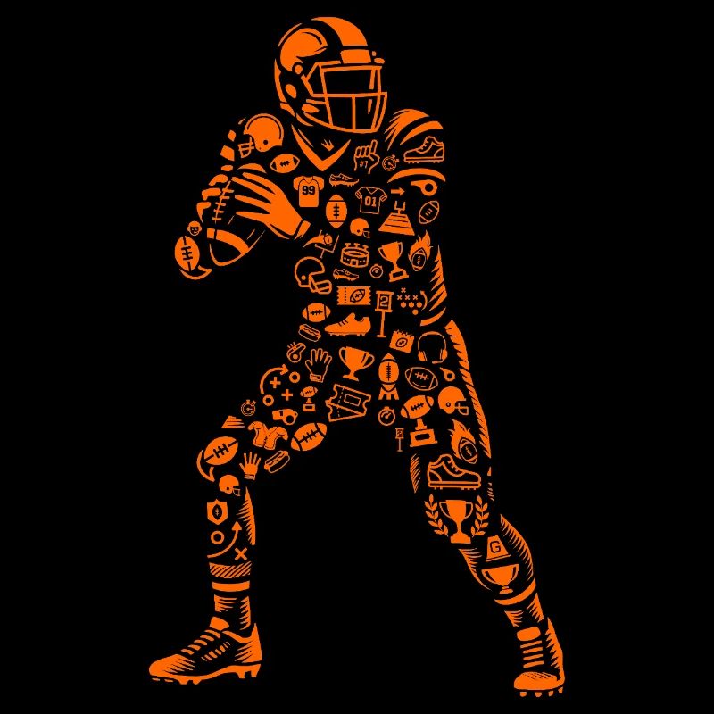 Football Quarterback Icon Pattern Design