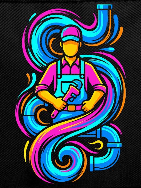 Plumber with wrench