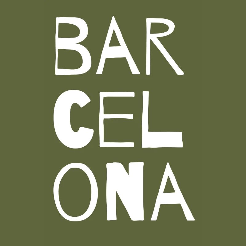 Barcelona Vertical Lettering Design