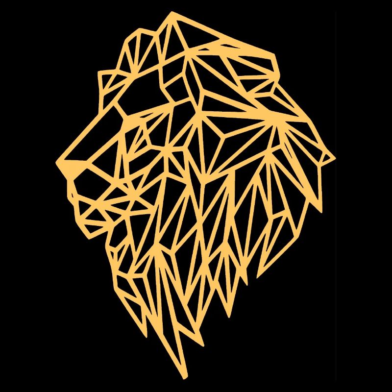 Lion Geometric Line
