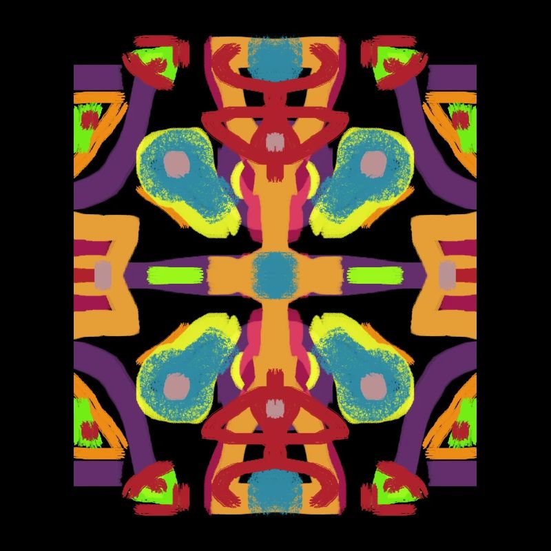 Geometric folk pattern