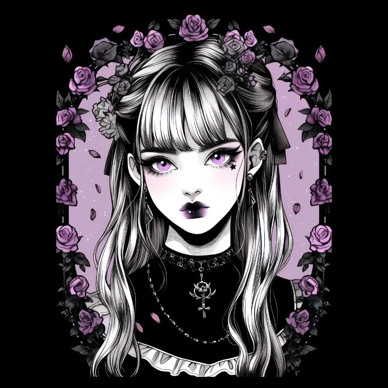 Goth anime mädchen