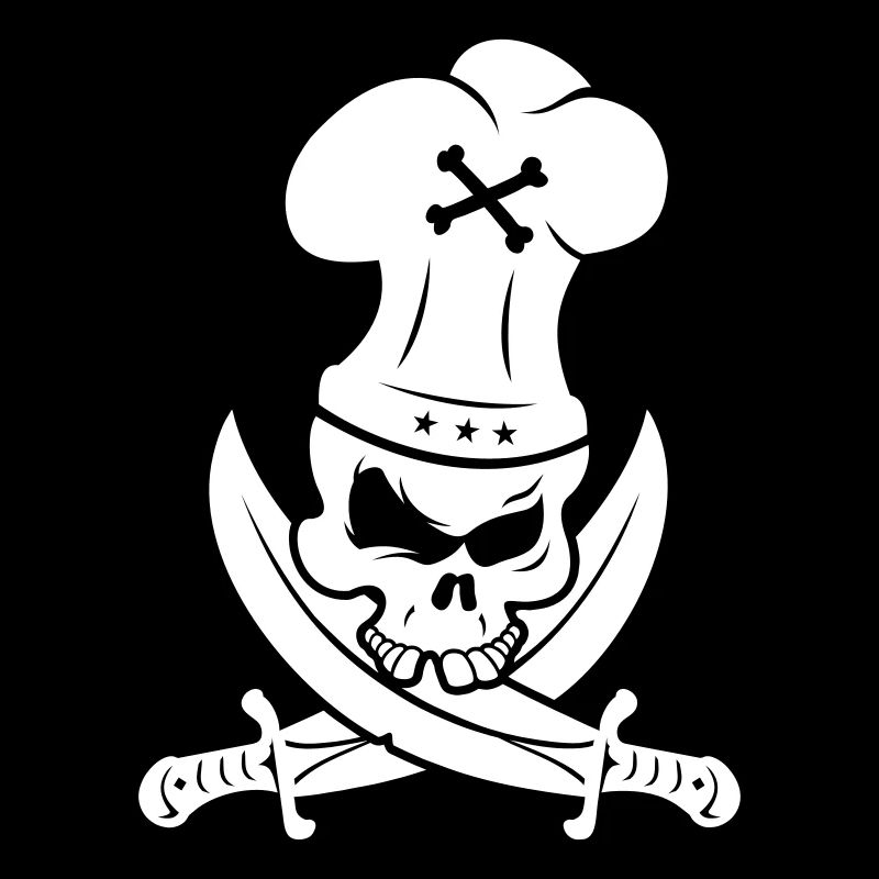 BLACK GRILL BBQ SKULL MIT SÄBEL