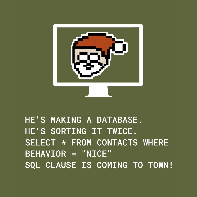 Christmas SQL Clause programmer IT gift