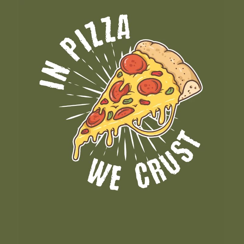 In der Pizza verkrusten wir das nette Lebensmittel, das Liebhaber isst