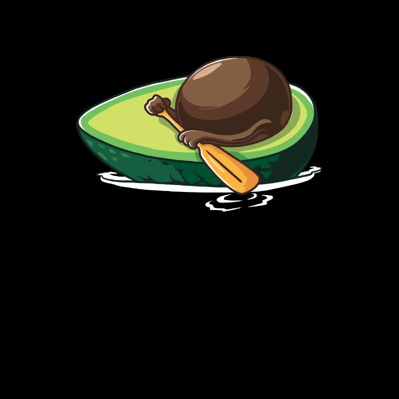Nourriture d'avocat drôle pagayer un fruit de bateau de pêche