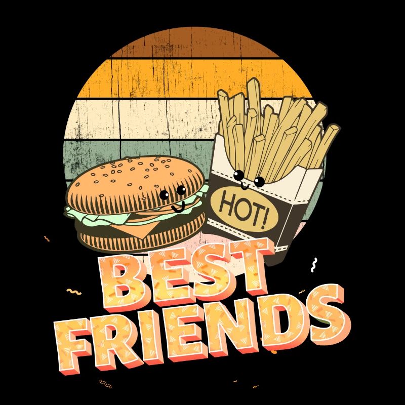 frites et burger Meilleurs amis