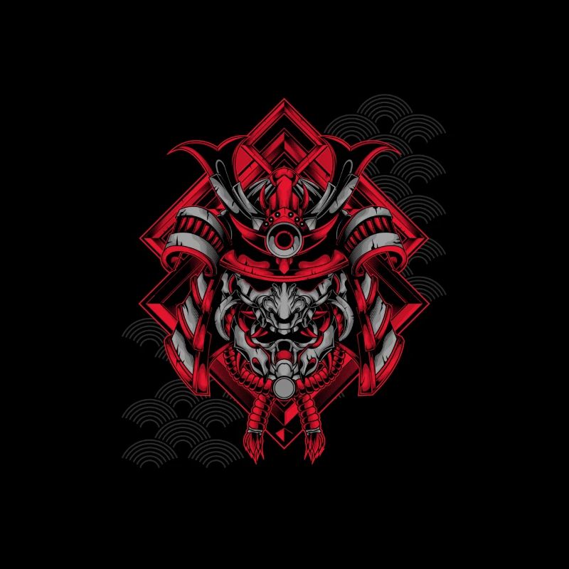 böser Samurai Krieger styisches Tshirt Geschenk