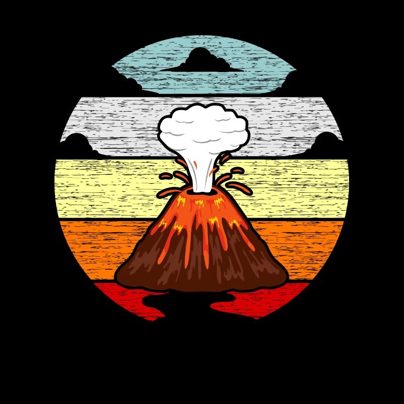 Idée cadeau de motif d'éruption de lave de volcan