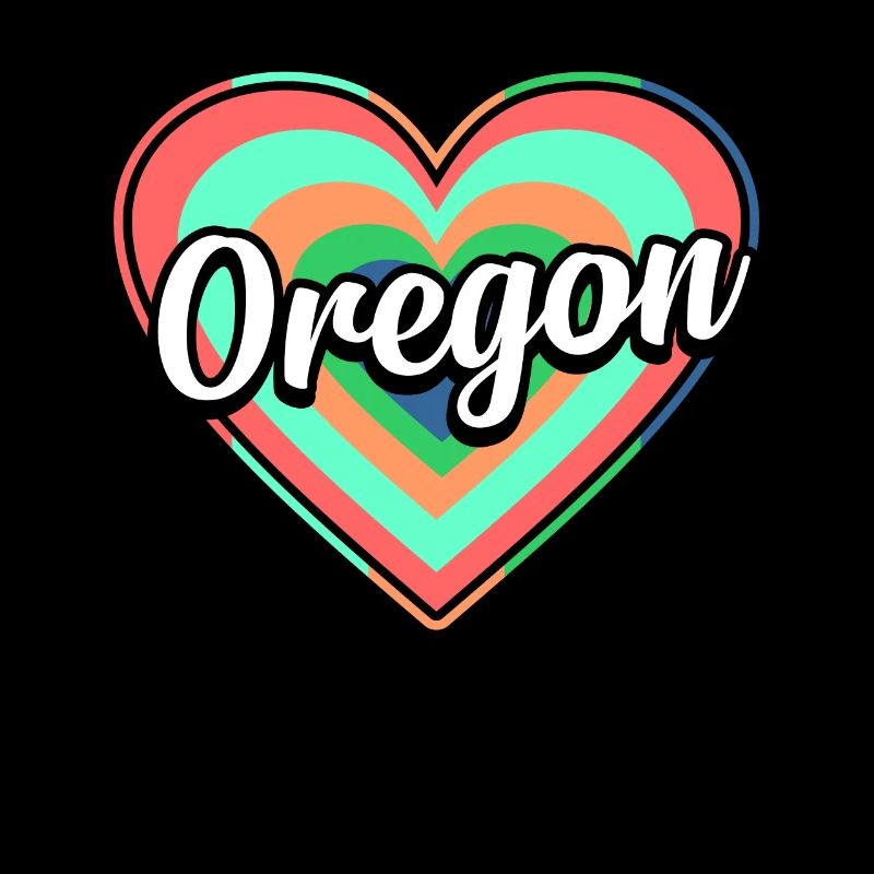 Oregon Buntes Herz geschenk