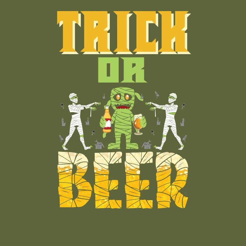 Trick Oder Bier Halloween Mumie Alkohol Ghoul
