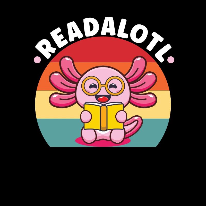 Axolotl Book Reader Reading Literature Bookworm