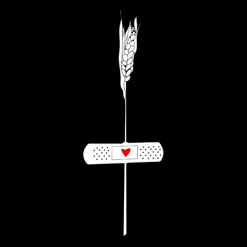 Ukrainisches Symbol Freiheit Patch Weizenherz Herz