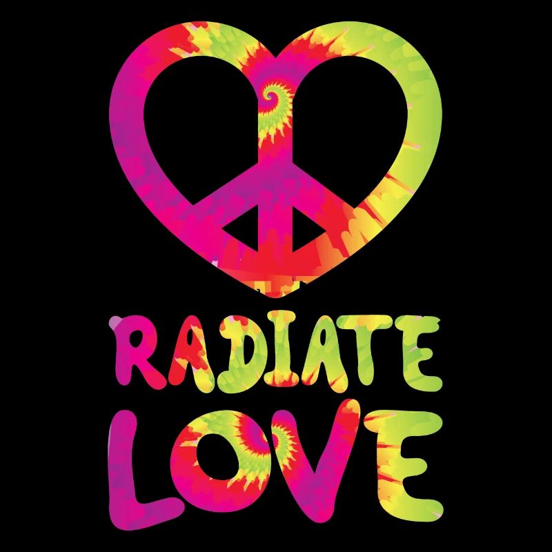 Radiate Love Rainbow Happiness Hippies