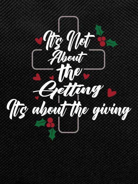 It's not about giving