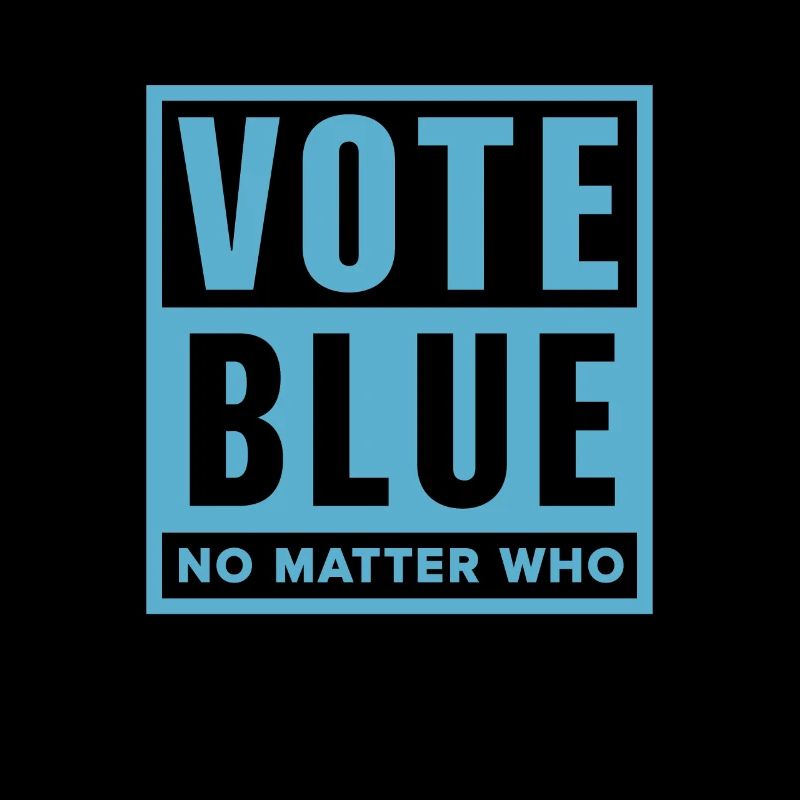 Wähle Blau, egal wer, blaue Welle