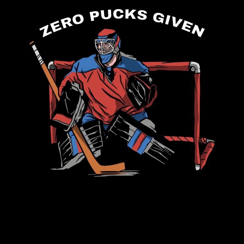 Zero pucks given goaltender hockey player