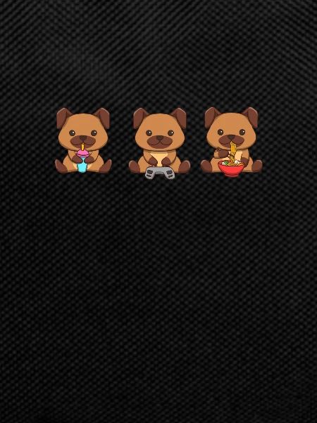 Dog Boba Tea Gaming Frame