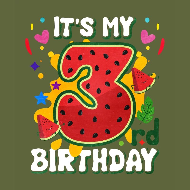 3rd Birthday Watermelon Summer Gift