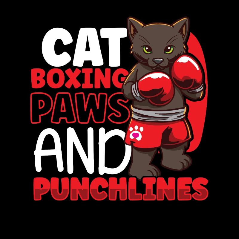 Katze Boxen Boxring Boxerhandschuhe Boxkämpfer