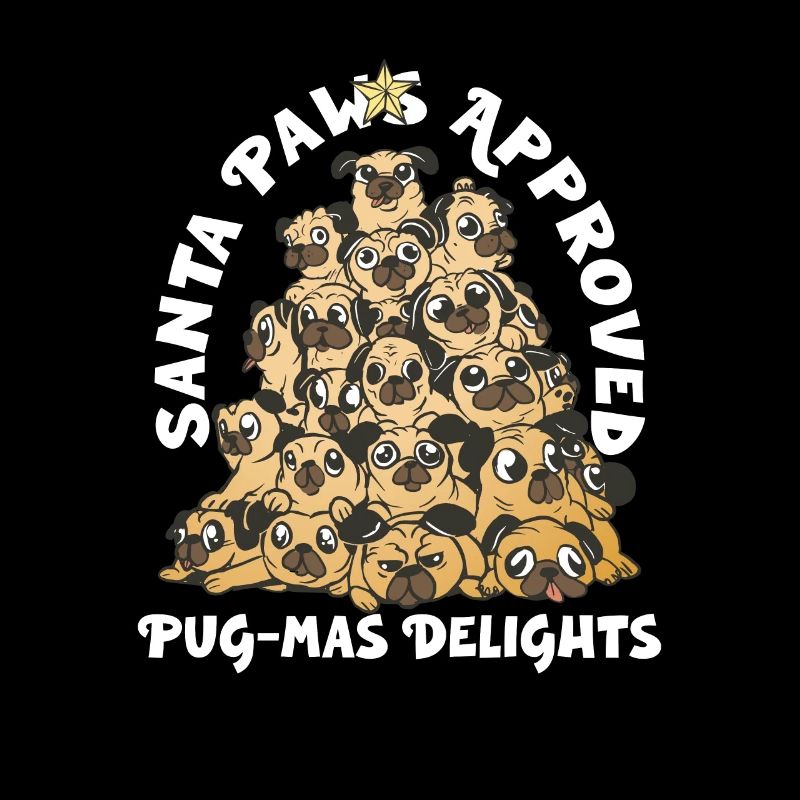 Mops Weihnachten Mops Weihnachtsmann Mops Ornament