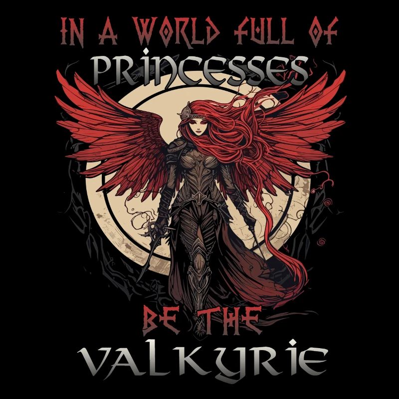 Mystical Valkyrie interwoven with destiny.