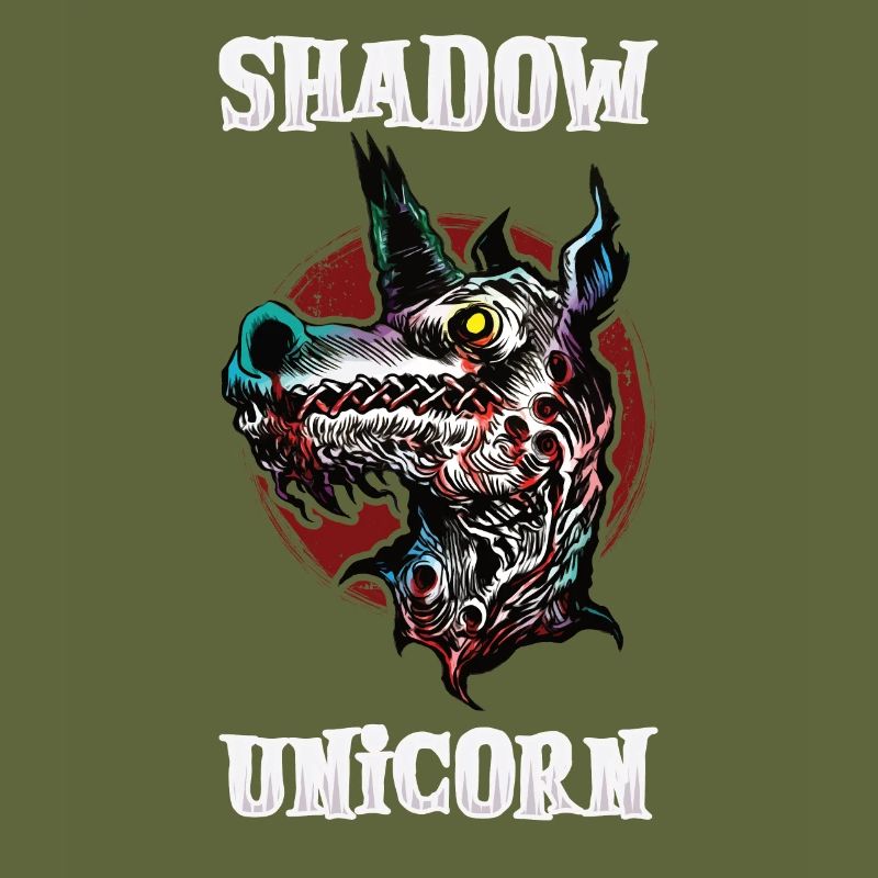 Dunkles Einhorn Horror Einhorn Mitternacht Einhorn