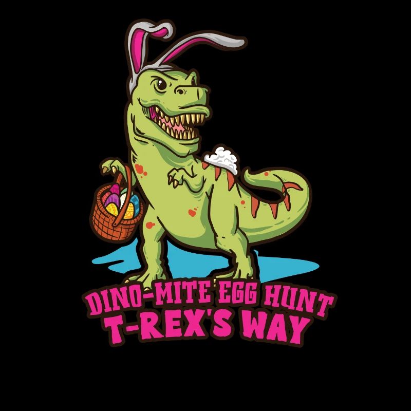 T-rex de Pâques Dinosaure T-rex drôle de Pâques