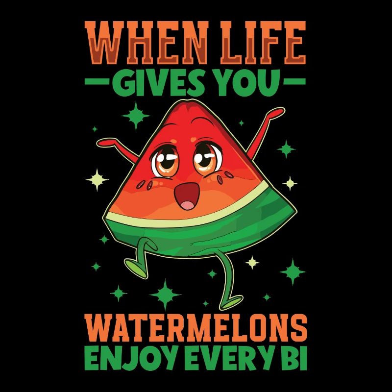 Pastèque Funny Fruit Drôle de dicton