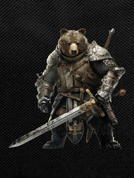 Grizzly Bear Knight Medieval