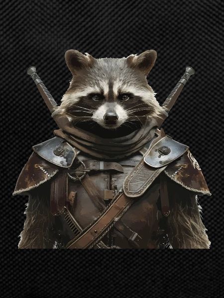 Raccoon Knight Medieval