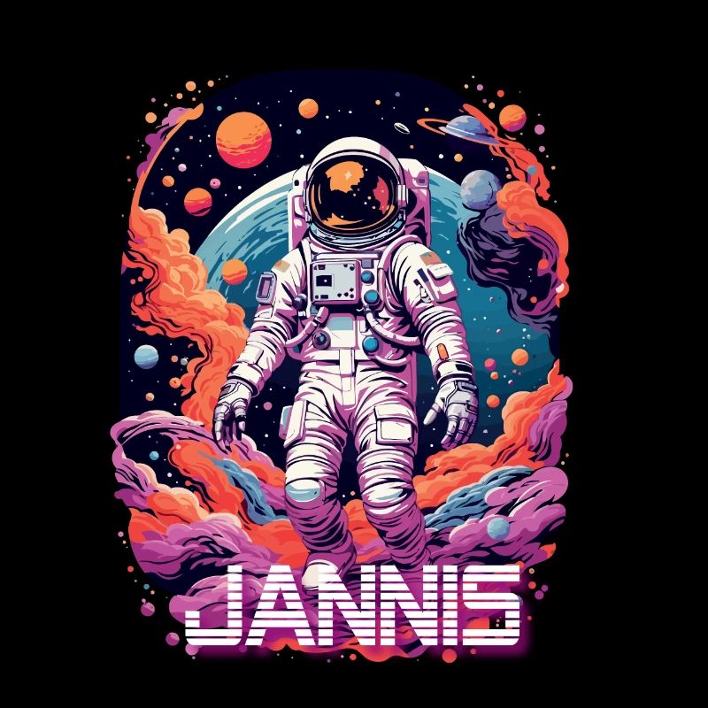 JANNIS - Beau prénom de garçon avec astronaute cool