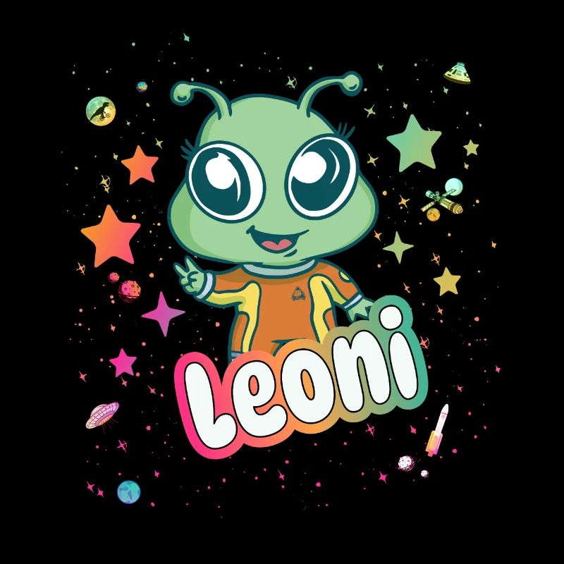 LEONI - Beau nom de fille avec un extraterrestre mignon