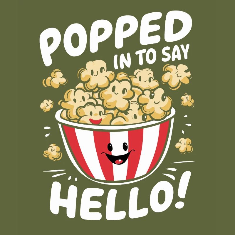 Dicton de pop-corn amusant, pop-corn en rafale