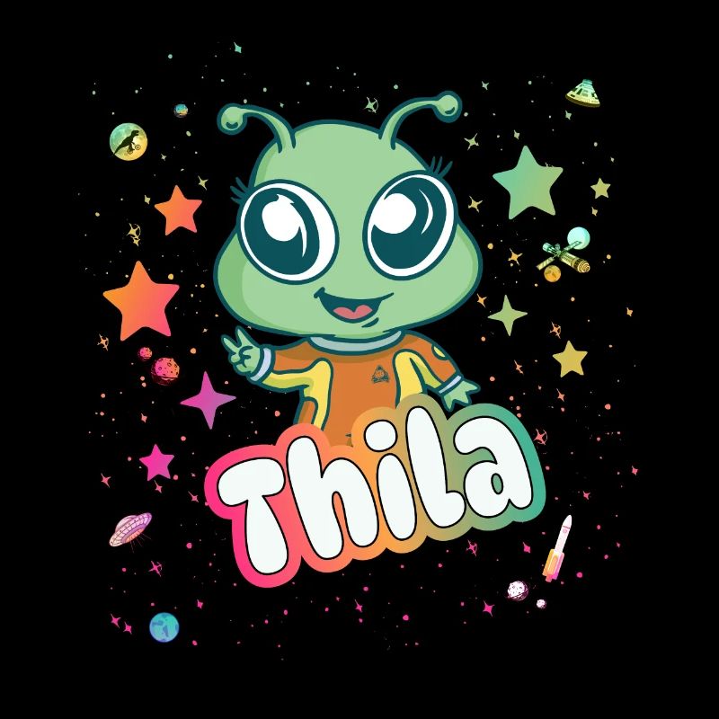 THILA - Beau nom de fille avec extraterrestre mignon