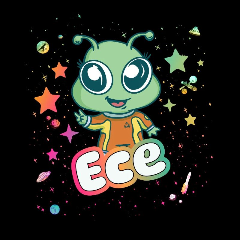 ECE - Schöner Mädchen Name mit süßem Alien