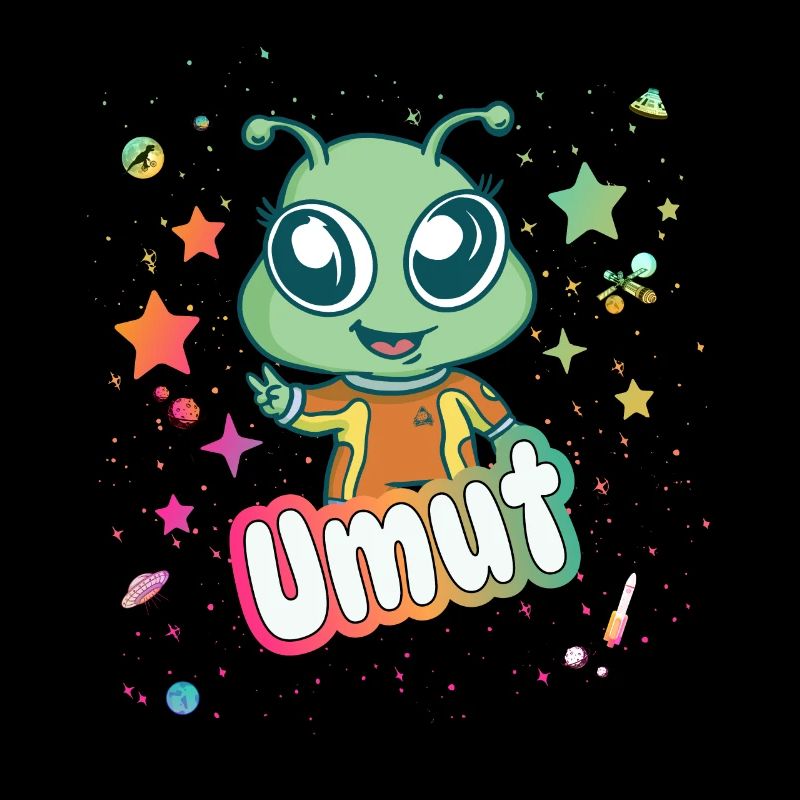 UMUT - Schöner Junge Name mit süßem Alien