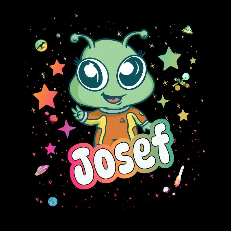 JOSEF - Schöner Junge Name mit süßem Alien