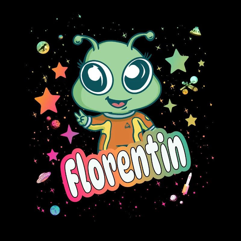 FLORENTIN - Schöner Junge Name mit süßem Alien